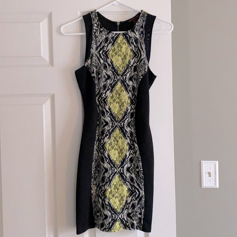 Black and Yellow Diamond Dress